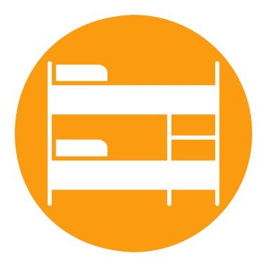 Ranza yatağı vektör katı simgesi. Mobilya, web sitesi ve uygulama tasarımı için grafik sembolü, logo, uygulama, UI