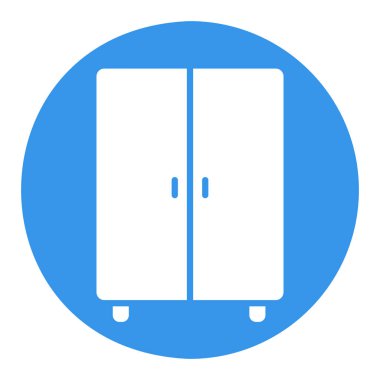 Dolap vektörü katı simgesi. Mobilya, web sitesi ve uygulama tasarımı için grafik sembolü, logo, uygulama, UI