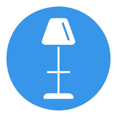 Kat lambası vektör katı simgesi. Gece lambası işareti. Mobilya, web sitesi ve uygulama tasarımı için grafik sembolü, logo, uygulama, UI