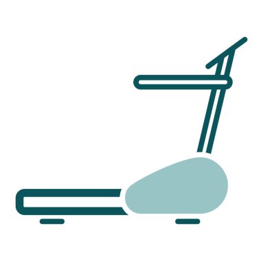 Yürümek ve vektör simgesini çalıştırmak için fitness egzersiz koşu bandı cihazı. Fitness ve kilo kaybı web sitesi için grafik sembolü ve uygulama tasarımı, logo, uygulama, UI