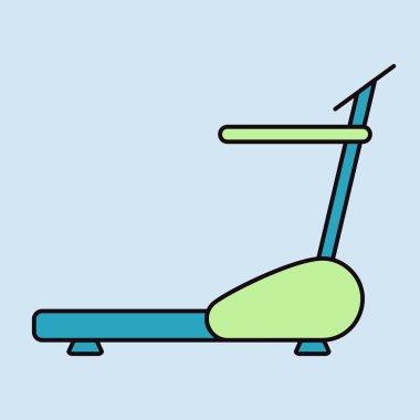 Yürümek ve vektör simgesini çalıştırmak için fitness egzersiz koşu bandı cihazı. Fitness ve kilo kaybı web sitesi için grafik sembolü ve uygulama tasarımı, logo, uygulama, UI