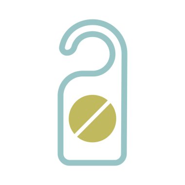 İzole edilmiş işaret vektörü simgesini bozmayın. Kırmızı otel kapısı uyarı mesajları. Seyahat ve turizm web sitesi ve uygulama tasarımı, logo, uygulama, UI için grafik sembolü