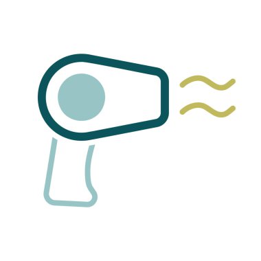 Saç kurutma makinesi düz vektör izole ikonu. Ev elektriği web sitesi ve uygulama tasarımı, logo, uygulama, UI için grafik sembolü