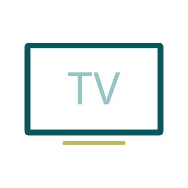 Akıllı TV düz vektörü izole edilmiş simge. Ev elektriği web sitesi ve uygulama tasarımı, logo, uygulama, UI için grafik sembolü