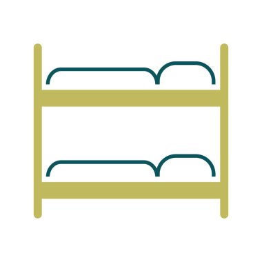 Ranza yatağı düz vektör izole ikonu. Seyahat ve turizm web sitesi ve uygulama tasarımı, logo, uygulama, UI için grafik sembolü