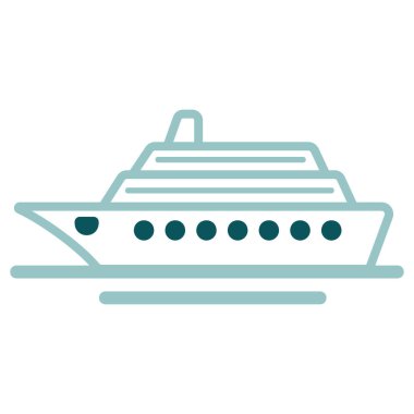 Seyir gemisi vektörü izole edilmiş simge. Seyahat ve turizm web sitesi ve uygulama tasarımı, logo, uygulama, UI için grafik sembolü
