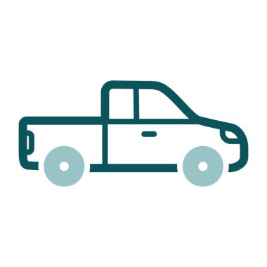 Aracın taşıyıcı ikonu izole edildi. Seyahat ve turizm web sitesi ve uygulama tasarımı, logo, uygulama, UI için grafik sembolü
