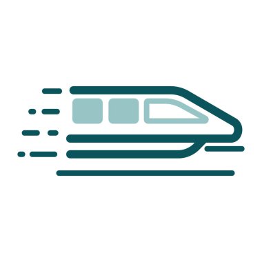 Monoray hızı modern tren vektörü ikonu izole edildi. Seyahat ve turizm web sitesi ve uygulama tasarımı, logo, uygulama, UI için grafik sembolü