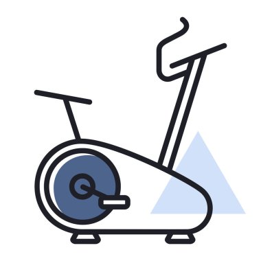 Bisiklet vektör simgesini çalıştır. Fitness ve kilo kaybı web sitesi için grafik sembolü ve uygulama tasarımı, logo, uygulama, UI