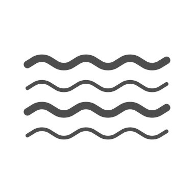 Deniz dalgası vektörü ikonu izole etti. Doğa işareti. Seyahat ve turizm web sitesi ve uygulama tasarımı, logo, uygulama, UI için grafik sembolü