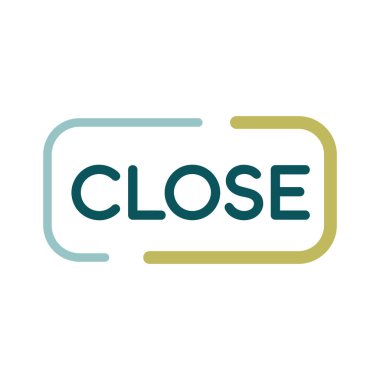 İşaret simgesini kapat. E-ticaret tabelası. Web sitenizin tasarımı için grafik sembolü, logo, uygulama, UI. Vektör illüstrasyonu, EPS10.