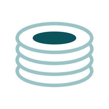 Tabaklar, tabak taşıyıcı ikonu. Mutfak aletleri. Yemek pişirme web sitesi tasarımı, logo, uygulama, Ui için grafik sembolü