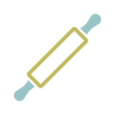 Tahta merdane pompa vektör ikonu. Mutfak aletleri. Yemek pişirme web sitesi tasarımı, logo, uygulama, Ui için grafik sembolü