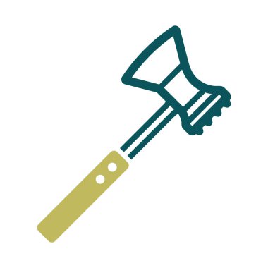 Et çekici vektör simgesi. Mutfak aletleri. Yemek pişirme web sitesi tasarımı, logo, uygulama, UI için grafik sembolü