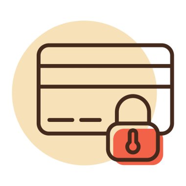 Kilit vektör simgesi olan kredi kartı. Kilitli banka kartı sembolü. Güvenlik işareti. Web sitenizin tasarımı için grafik sembolü, logo, uygulama, UI
