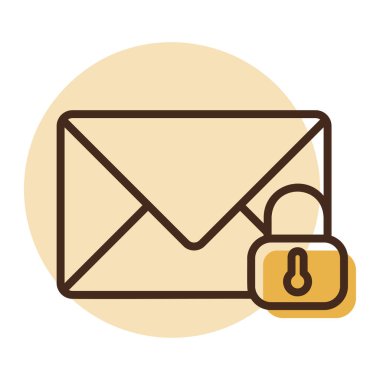 Zarf vektör simgesini kilitle. Zarf işaretini aç. Güvenlik işareti. Web sitenizin tasarımı için grafik sembolü, logo, uygulama, UI