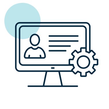 Kullanıcı, izleyici vektör simgesindeki ayarları özelleştirir. Kullanıcı arayüzü özelleştirme, programlama. Kişisel sayfalar oluşturma, düzenleme ve onarım kavramı.