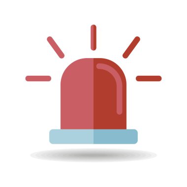 Siren vektör simgesi. Alarm işareti. Ambulans sembolü. Acil durum bölümünün özel göstericileri. Güvenlik işareti. Web sitenizin tasarımı için grafik sembolü, logo, uygulama, UI