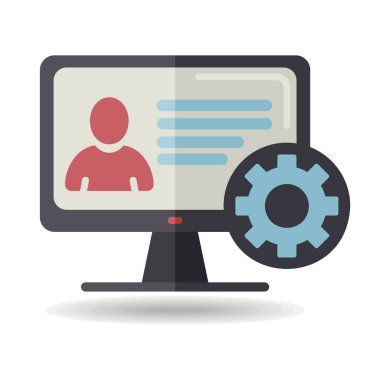 Kullanıcı, izleyici vektör simgesindeki ayarları özelleştirir. Kullanıcı arayüzü özelleştirme, programlama. Kişisel sayfalar oluşturma, düzenleme ve onarım kavramı.