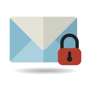Zarf vektör simgesini kilitle. Zarf işaretini aç. Güvenlik işareti. Web sitenizin tasarımı için grafik sembolü, logo, uygulama, UI