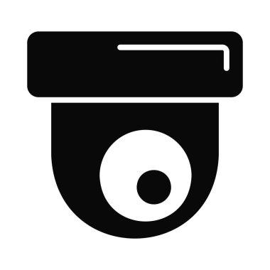 Kubbe kamera vektör simgesi. CCTV, güvenlik tavanı video kamera, gözetleme işareti. Güvenlik işareti. Web sitenizin tasarımı için grafik sembolü, logo, uygulama, UI