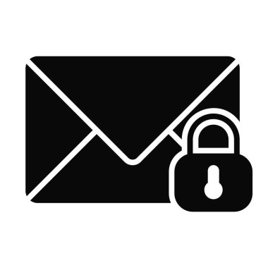 Zarf vektör simgesini kilitle. Zarf işaretini aç. Güvenlik işareti. Web sitenizin tasarımı için grafik sembolü, logo, uygulama, UI