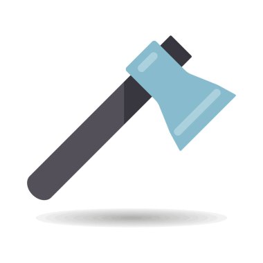 Balta ya da balta vektör simgesi. Kamp ve yürüyüş işareti. Seyahat ve turizm web sitesi ve uygulama tasarımı, logo, uygulama, UI için grafik sembolü