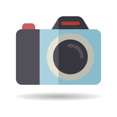 Kamera vektörü izole edilmiş simge. Kamp ve yürüyüş işareti. Foto web sitesi ve uygulama tasarımı, logo, uygulama, UI için grafik sembolü