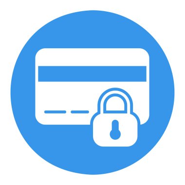 Kilit vektör simgesi olan kredi kartı. Kilitli banka kartı sembolü. Güvenlik işareti. Web sitenizin tasarımı için grafik sembolü, logo, uygulama, UI