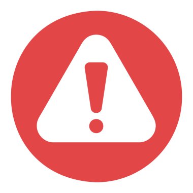 Ünlem işareti vektör simgesi ile dikkat işareti. Risk işareti. Tehlike sembolü. Güvenlik işareti. Web sitenizin tasarımı için grafik sembolü, logo, uygulama, UI