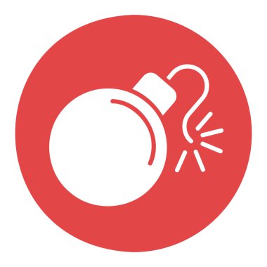 Yanmış fitil vektör ikonlu bomba. Güvenlik işareti. Web sitenizin tasarımı için grafik sembolü, logo, uygulama, UI