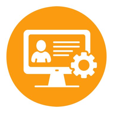 Kullanıcı, izleyici vektör simgesindeki ayarları özelleştirir. Kullanıcı arayüzü özelleştirme, programlama. Kişisel sayfalar oluşturma, düzenleme ve onarım kavramı.