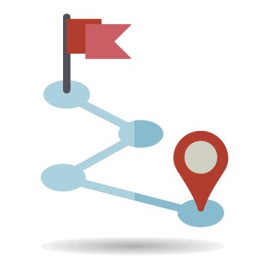 Yönlendirme vektörü izole edilmiş simgesi. Navigasyon işareti. Seyahat ve turizm web sitesi ve uygulama tasarımı, logo, uygulama, UI için grafik sembolü