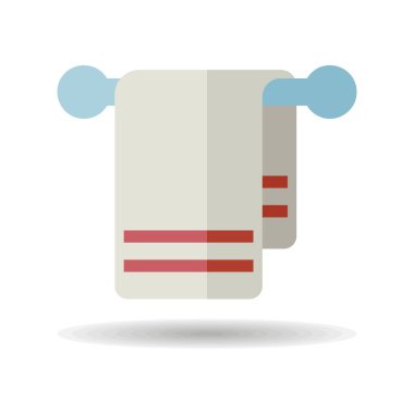 Havlu kanca vektör ikonu izole. Otel tabelası. Seyahat ve turizm web sitesi ve uygulama tasarımı, logo, uygulama, UI için grafik sembolü