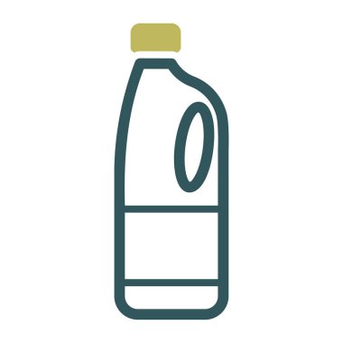 Süt plastik şişe vektör simgesi. Süt ürünleri tabelası. Yemek pişirme web sitesi ve uygulama tasarımı, logo, uygulama, UI için grafik sembolü