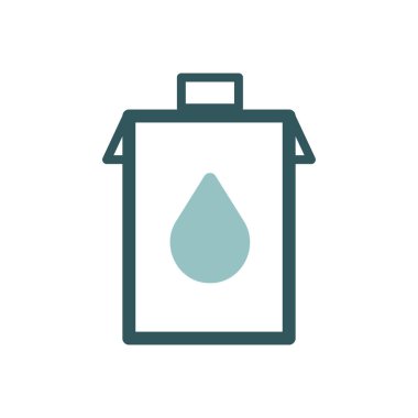 Süt kutusu vektör simgesi. Süt ürünleri tabelası. Yemek pişirme web sitesi ve uygulama tasarımı, logo, uygulama, UI için grafik sembolü