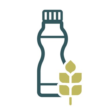 Lezzetli mısır gevreği ikonuyla birlikte içilebilir yoğurt şişesi. Süt ürünleri tabelası. Yemek pişirme web sitesi ve uygulama tasarımı, logo, uygulama, UI için grafik sembolü