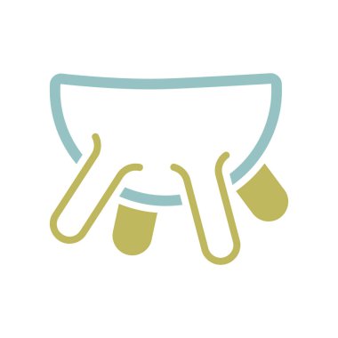 İnek memesi vektör simgesi. Süt ürünleri tabelası. Yemek pişirme web sitesi ve uygulama tasarımı, logo, uygulama, UI için grafik sembolü