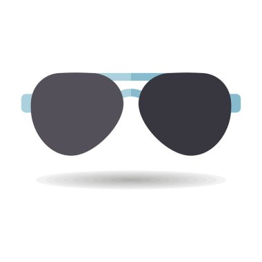 Güneş gözlüğü vektörü ikonu izole etti. Yaz tabelası. Seyahat ve turizm web sitesi ve uygulama tasarımı, logo, uygulama, UI için grafik sembolü