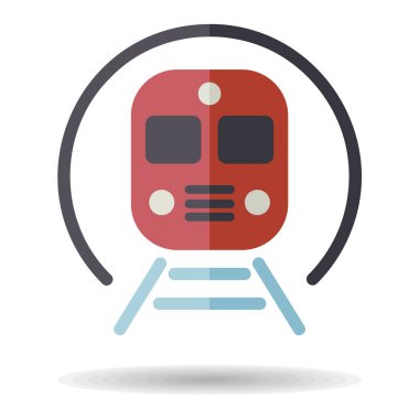 Metro metro treni vektörü ikonu izole etti. Seyahat ve turizm web sitesi ve uygulama tasarımı, logo, uygulama, UI için grafik sembolü