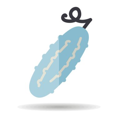 Salatalık izole tasarım vektör simgesi. Sebze işareti. Gıda ve içecek web sitesi için grafik sembolü, uygulama tasarımı, mobil uygulamalar ve yazdırma ortamı, logo, UI