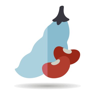 Fransız fasulye izole tasarım vektör simgesi. Sebze işareti. Gıda ve içecek web sitesi için grafik sembolü, uygulama tasarımı, mobil uygulamalar ve yazdırma ortamı, logo, UI