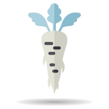 Maydanoz kökü izole vektör ikonu. Sebze işareti. Gıda ve içecek web sitesi için grafik sembolü, uygulama tasarımı, mobil uygulamalar ve yazdırma ortamı, logo, UI