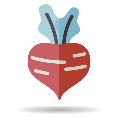 Pancar kökü izole vektör simgesi. Sebze işareti. Gıda ve içecek web sitesi için grafik sembolü, uygulama tasarımı, mobil uygulamalar ve yazdırma ortamı, logo, UI