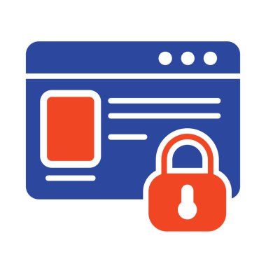 Güvenilir web sitesi, bilgi güvenliği vektör simgesi. Güvenlik işareti. Web sitenizin tasarımı için grafik sembolü, logo, uygulama, UI