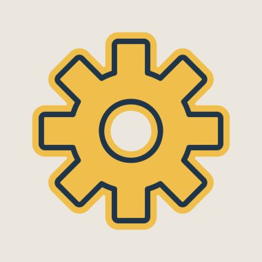 Ek vites sembollü ayar simgesi. Güvenlik işareti. Web sitenizin tasarımı için grafik sembolü, logo, uygulama, UI