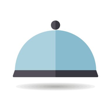 Cloche, yemek tepsisi vektör ikonu. Mutfak aletleri. Yemek pişirme web sitesi tasarımı, logo, uygulama, Ui için grafik sembolü