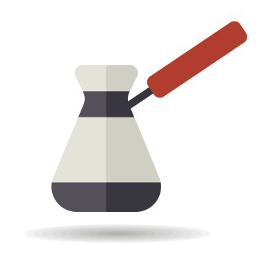 Türk Cezve vektör simgesi. Mutfak aletleri. Yemek pişirme web sitesi tasarımı, logo, uygulama, UI için grafik sembolü