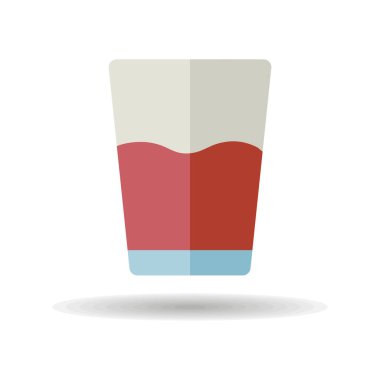 Bir bardak su vektör ikonu. Mutfak aletleri. Yemek pişirme web sitesi tasarımı, logo, uygulama, UI için grafik sembolü