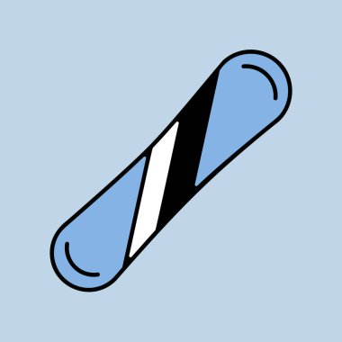 Snowboard vektörü simgeyi izole etti. Kış işareti. Seyahat ve turizm web sitesi ve uygulama tasarımı, logo, uygulama, UI için grafik sembolü
